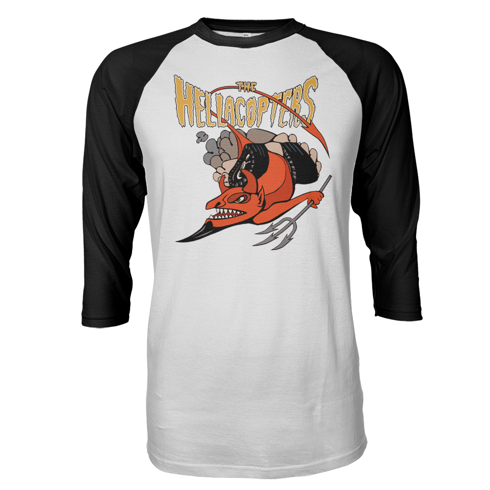 Devil Stole Raglan (White/Black)